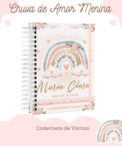 Caderneta de Vacinação Chuva de Amor Rosê